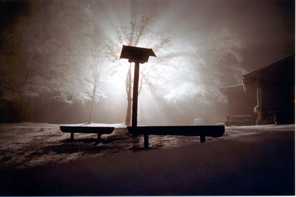 Kickelhahn bei Nacht, Ilmenau, Deutschland