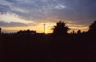 Sunset on the city of tents